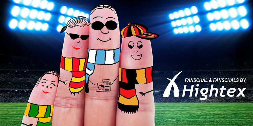 Fanschal mit Logo vom Fanschal Hersteller -  Fanschalstrickerei